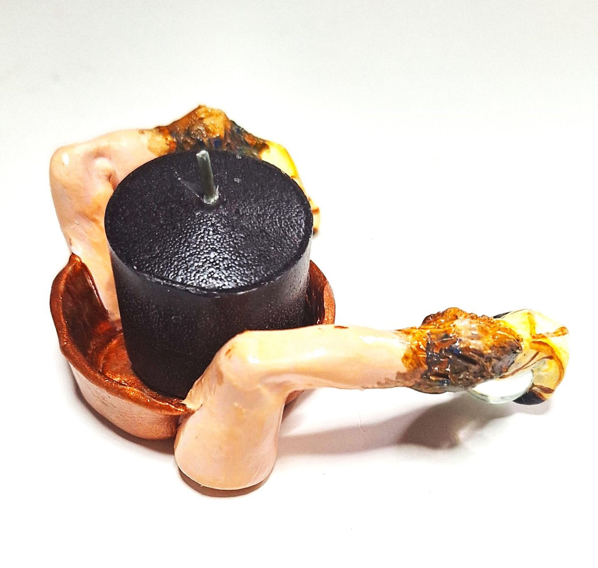 Halloween Conjuring Claw & Crystal Candle Holder Horror Pagan Decor