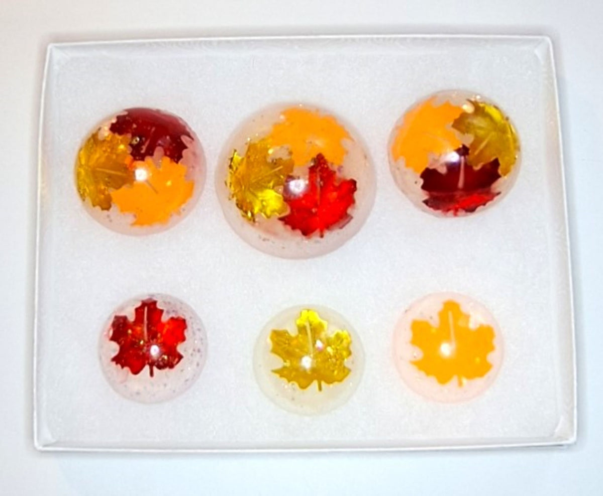 Autumn Leaves Clear Vegan Glycerin Soap Set 1 Pound Unscented Fall Soaps Maple Leaf