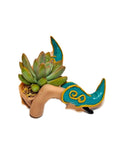 Southwestern Cowboy Boot Succulent Planter Rodeo Decor Desk Planter with plant included.