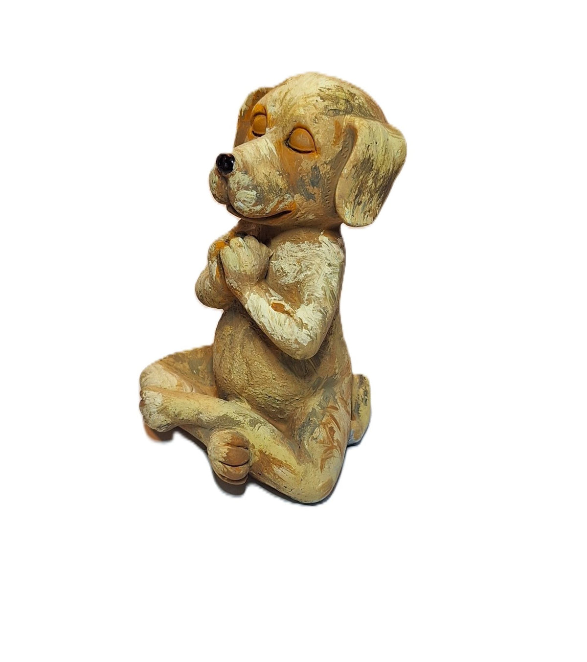 Buddha Pups Meditating Dog Resin Statue, Hand-Painted Artisan Collectible Figurine