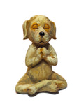 Buddha Pups Meditating Dog Resin Statue, Hand-Painted Artisan Collectible Figurine