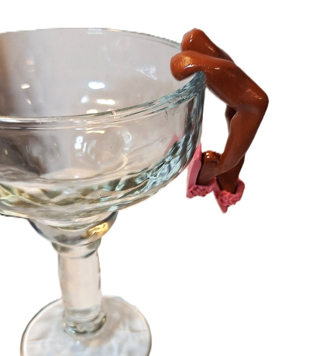 Ceramic Female Legs Cake Topper or Rim Hanger 5” Novelty Party Decoration Assorted Shoes & Skin Tones