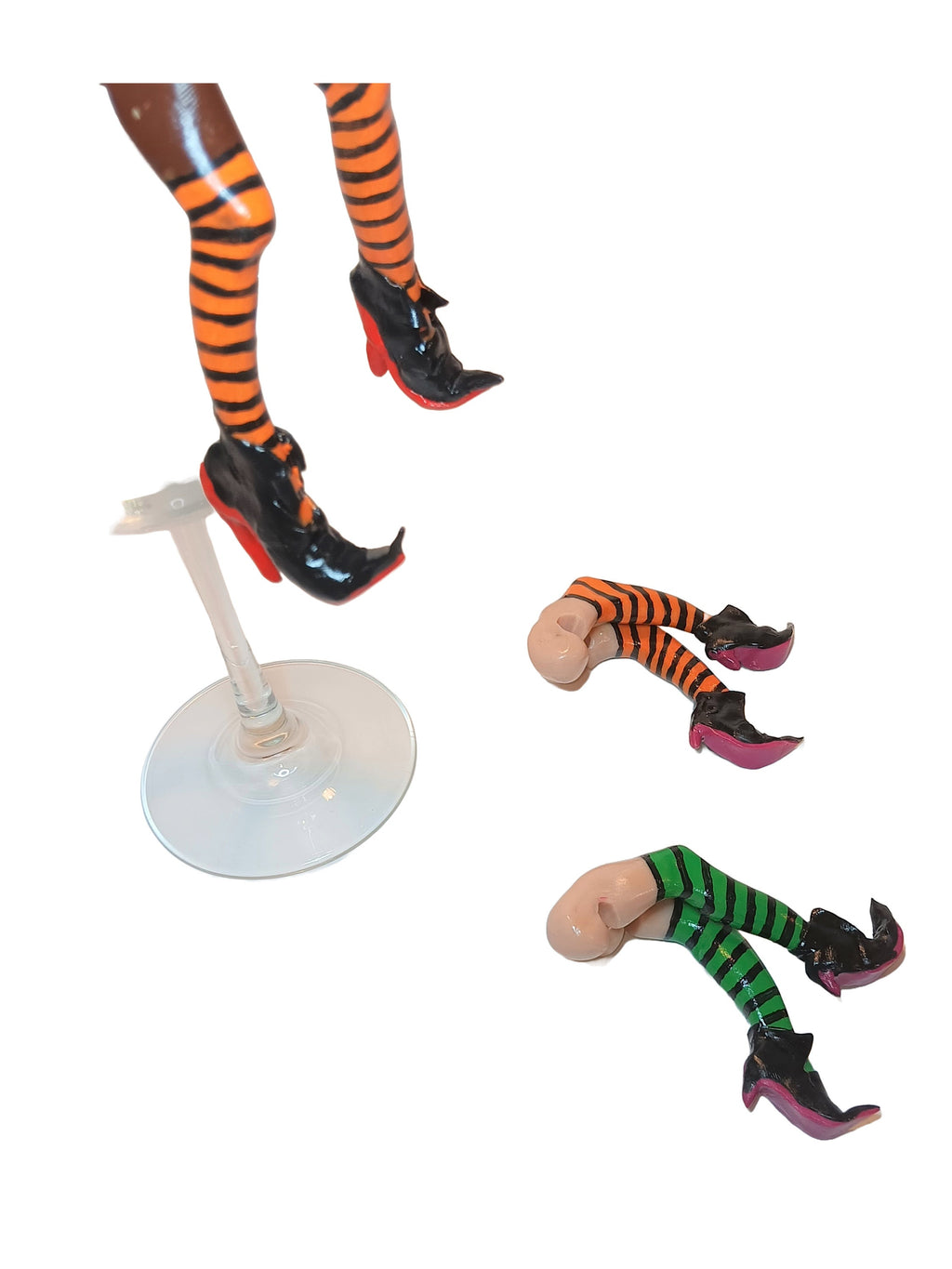 Witch Cake Toppers 5" Reusable Attachable Legs