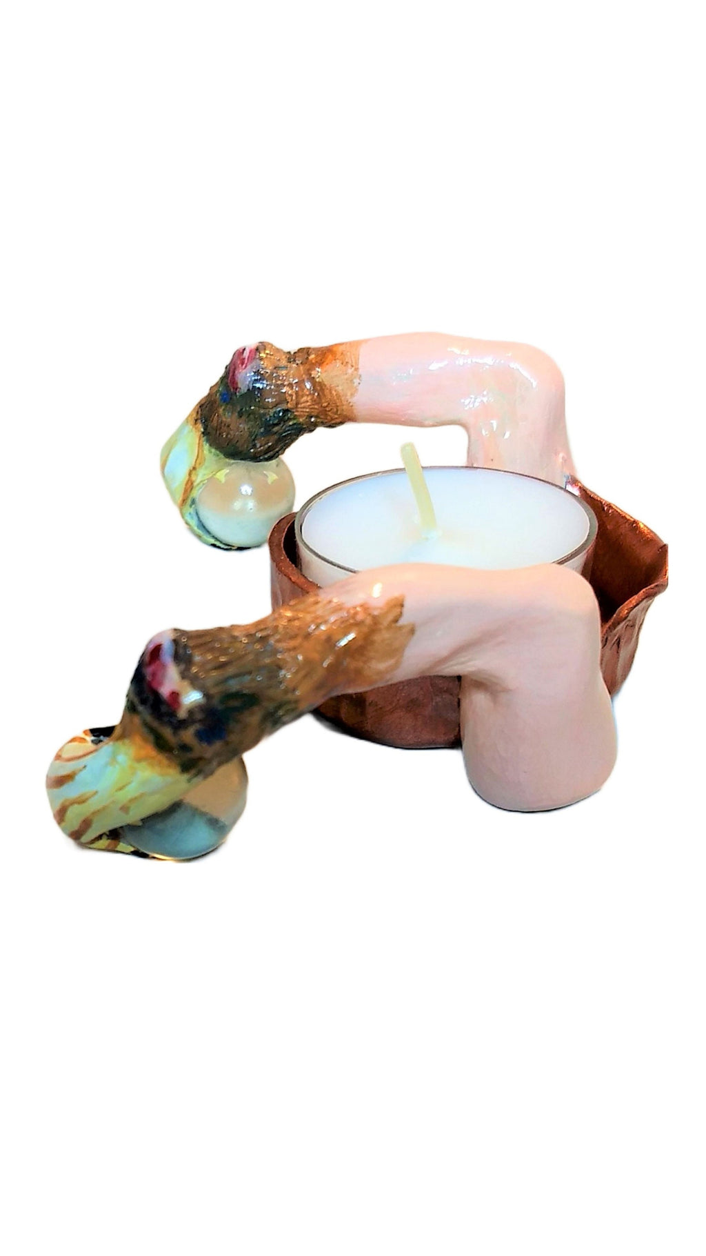 Halloween Conjuring Claw & Crystal Candle Holder Horror Pagan Decor