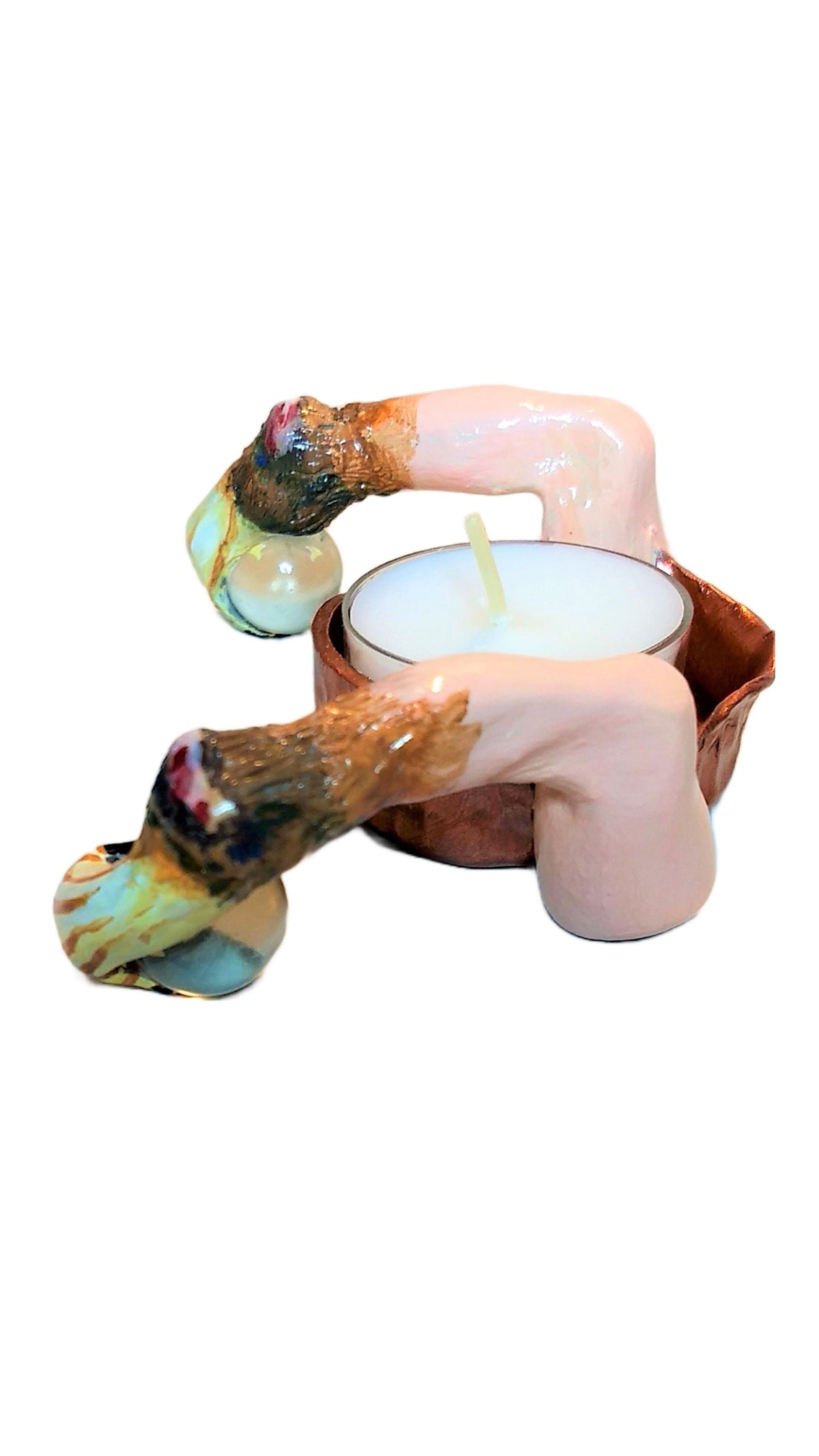 Halloween Conjuring Claw & Crystal Candle Holder Horror Pagan Decor