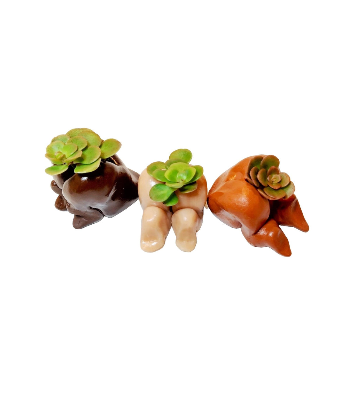 Adorable Bootie Desk Planters Set of 3 with Plants.