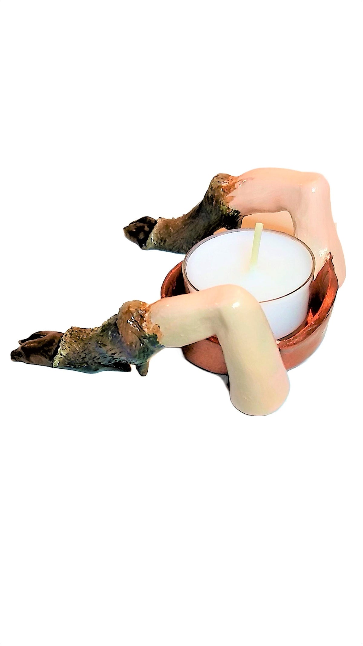 Halloween Conjuring Cloven Hoof SATYR Candle Holder Pagan Horror Decor
