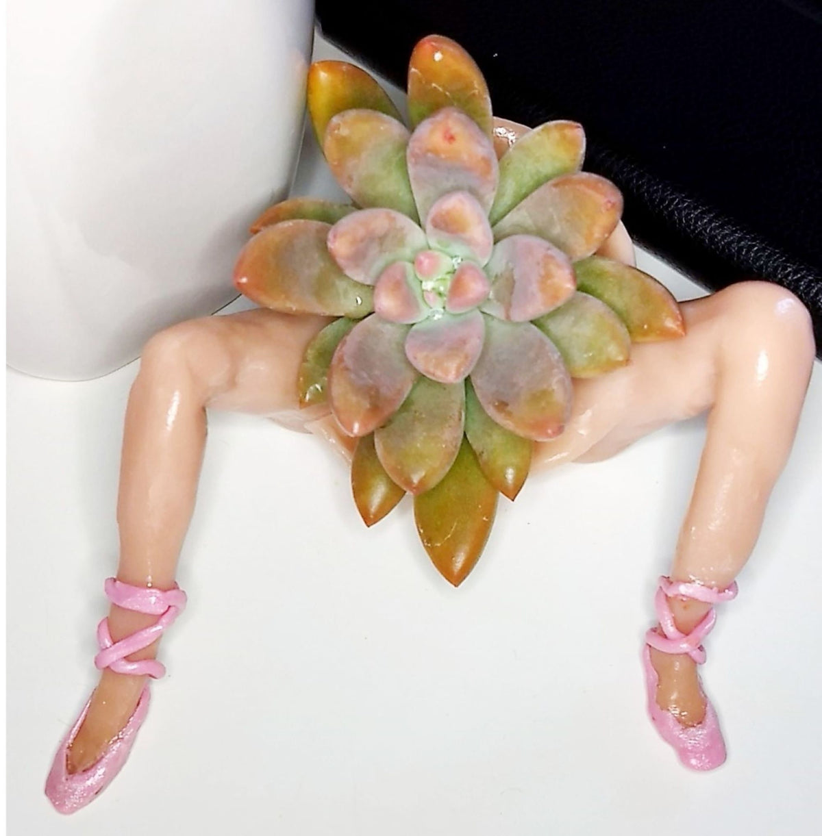 Ballerina Mini Planter with Plant Available in 3 Skin Tones.