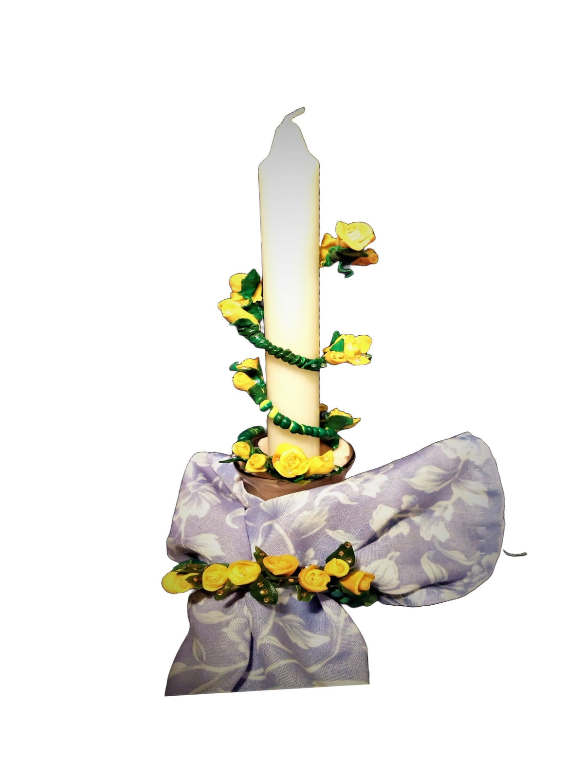 Set of 4 Yellow Tea Rose Napkin Rings Made in the USA.