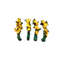 Set of 4 Yellow Tea Rose Napkin Rings Made in the USA.