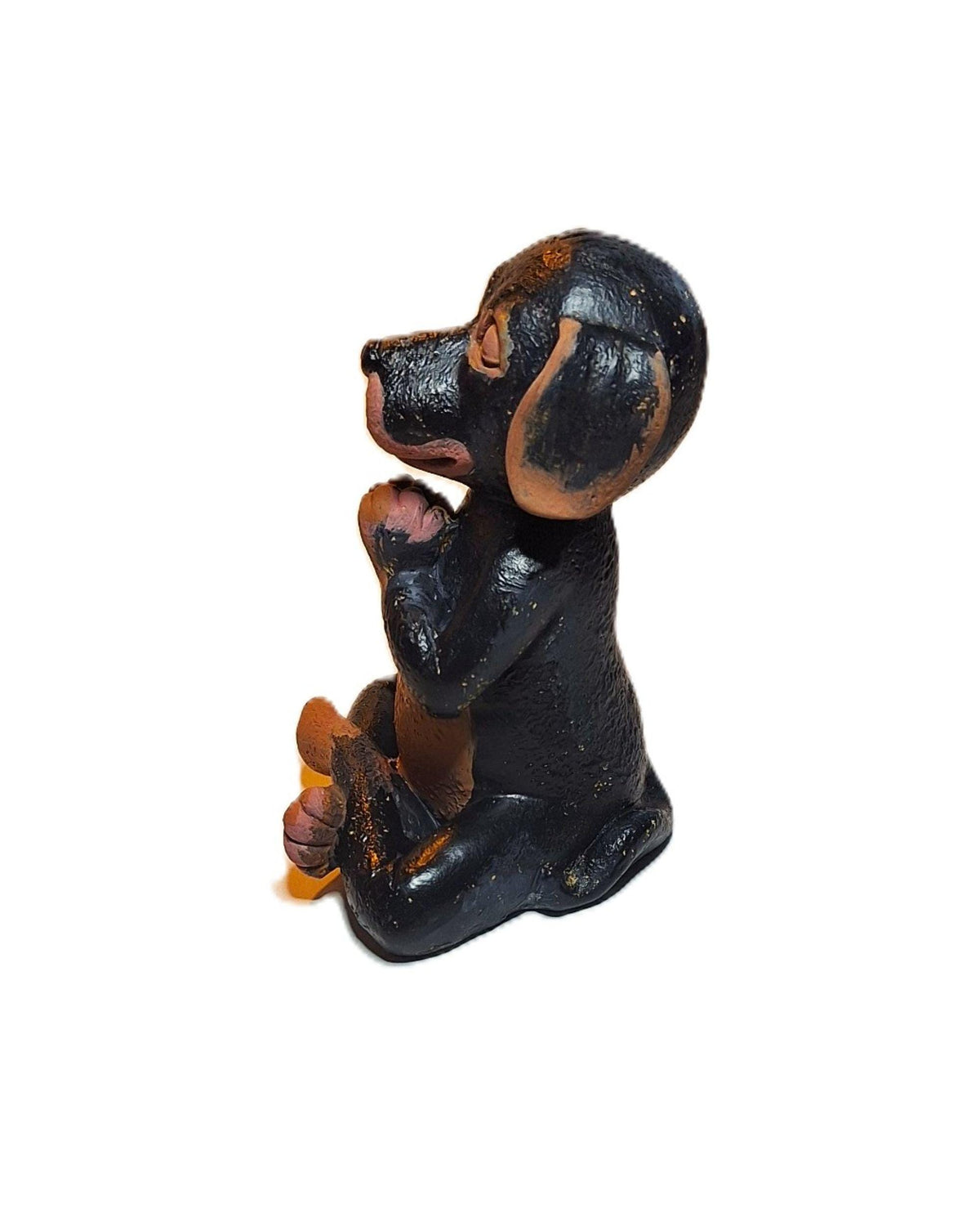 Meditating Dog Statue • Yoga Puppy Figurine • Zen Buddha Dog Decor • Hand‑Painted Resin Gift