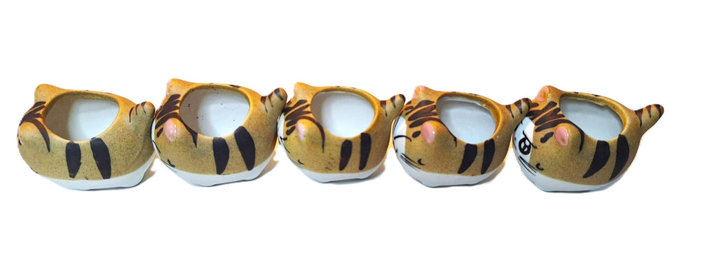 Tiger Kitty Mini Ceramic Cat Pot – Choose Your Kitty Character