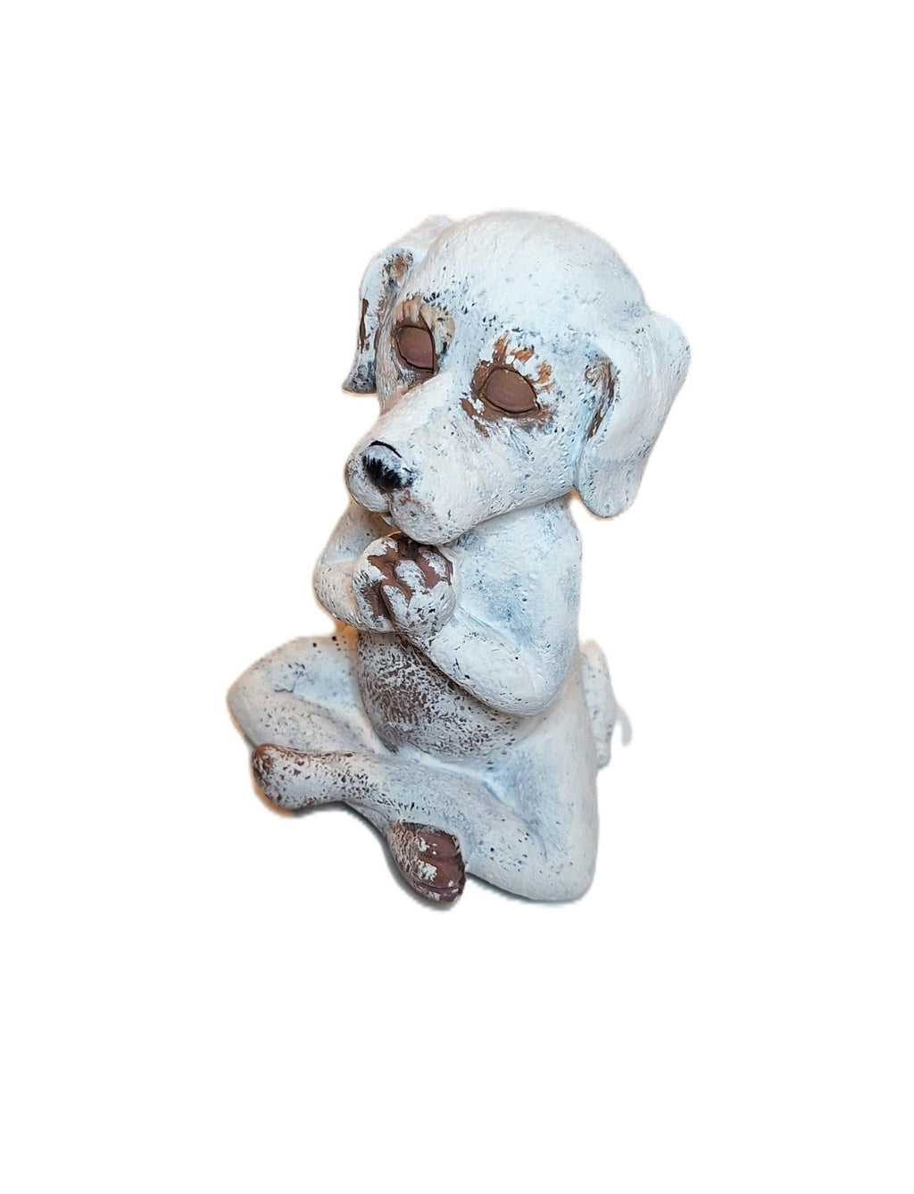 Buddha Pups Meditating Dog Resin Statue, Hand-Painted Artisan Collectible Figurine
