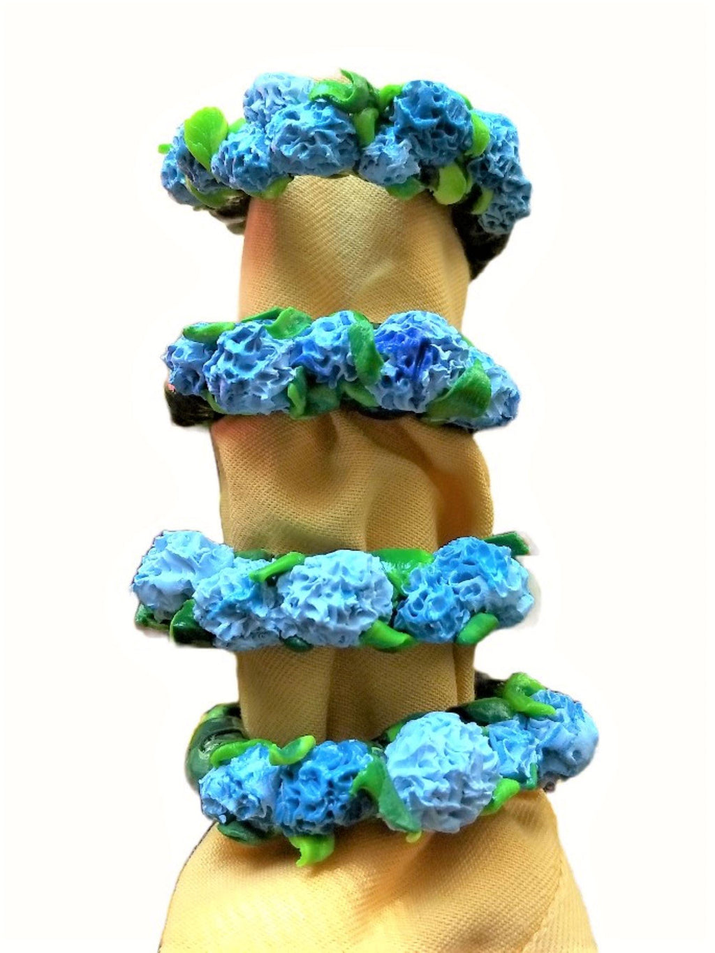Blue Hydrangea Napkin Rings, crafted in the USA