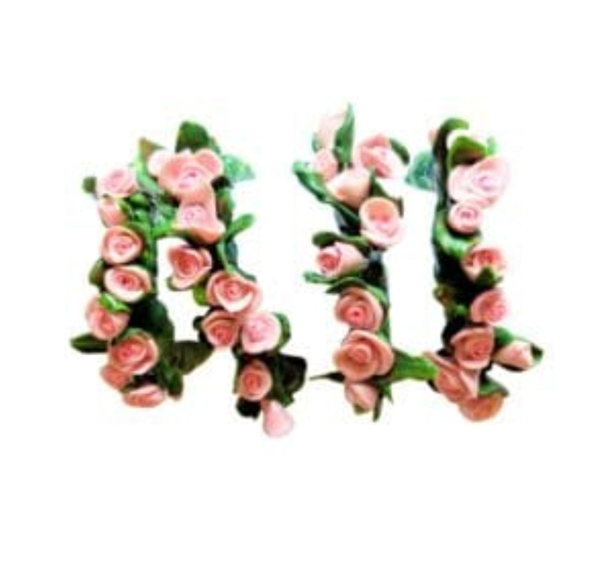 Pink Baby Rose Napkin Rings Set of 4 Handmade Ceramic Floral Napkin Holders Wedding Table Decor Bridal Shower, Made in the USA