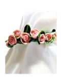Pink Baby Rose Napkin Rings Set of 4 Handmade Ceramic Floral Napkin Holders Wedding Table Decor Bridal Shower, Made in the USA