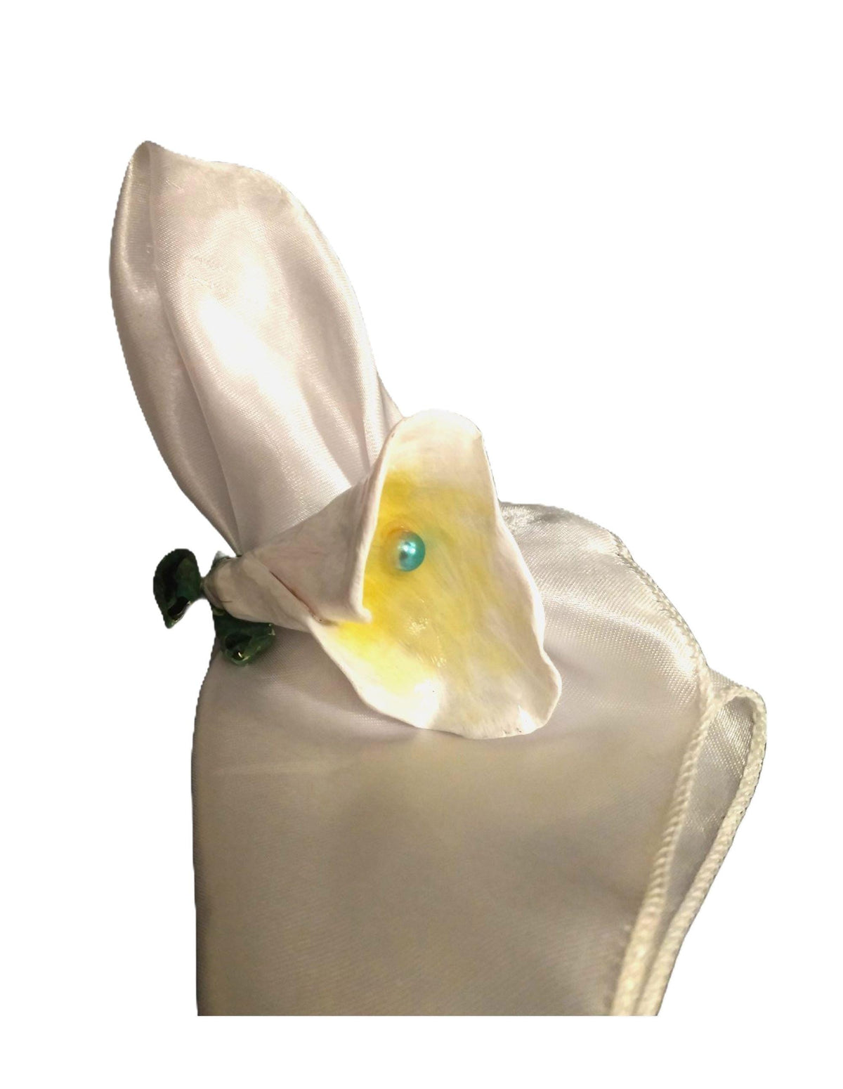 Calla Lily Set of 4 Yellow Center Napkin Rings
