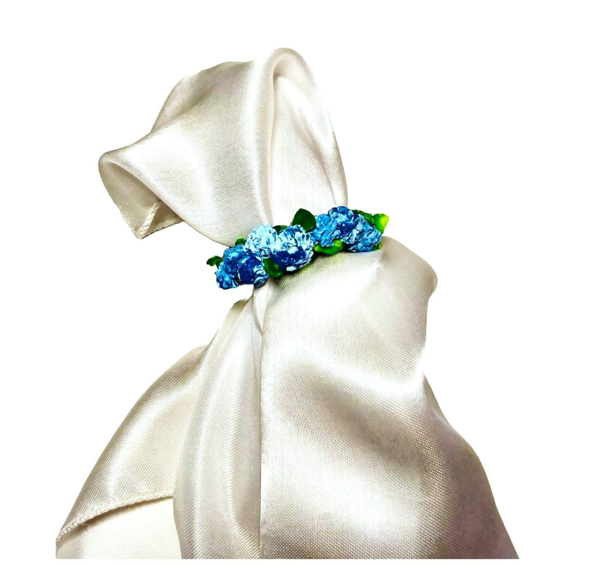 Blue Hydrangea Napkin Rings, crafted in the USA