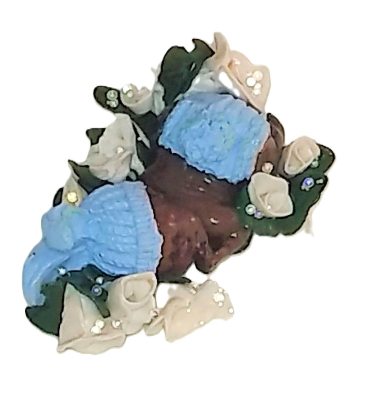 Gender Reveal Fairy Baby Figurine Polymer Ceramic Bunny Hat Baby Shower Décor