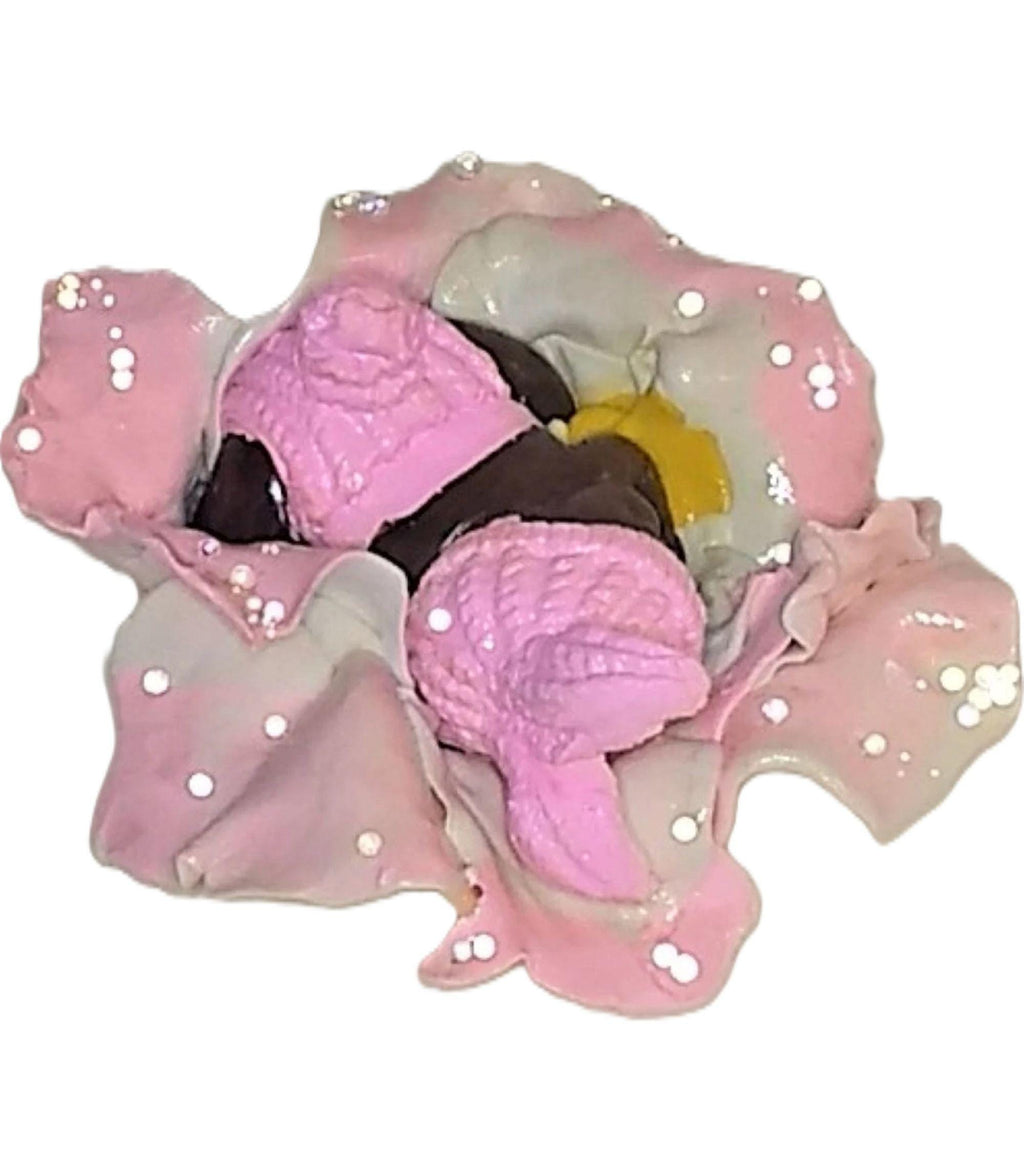 Gender Reveal Fairy Baby Figurine Polymer Ceramic Bunny Hat Baby Shower Décor