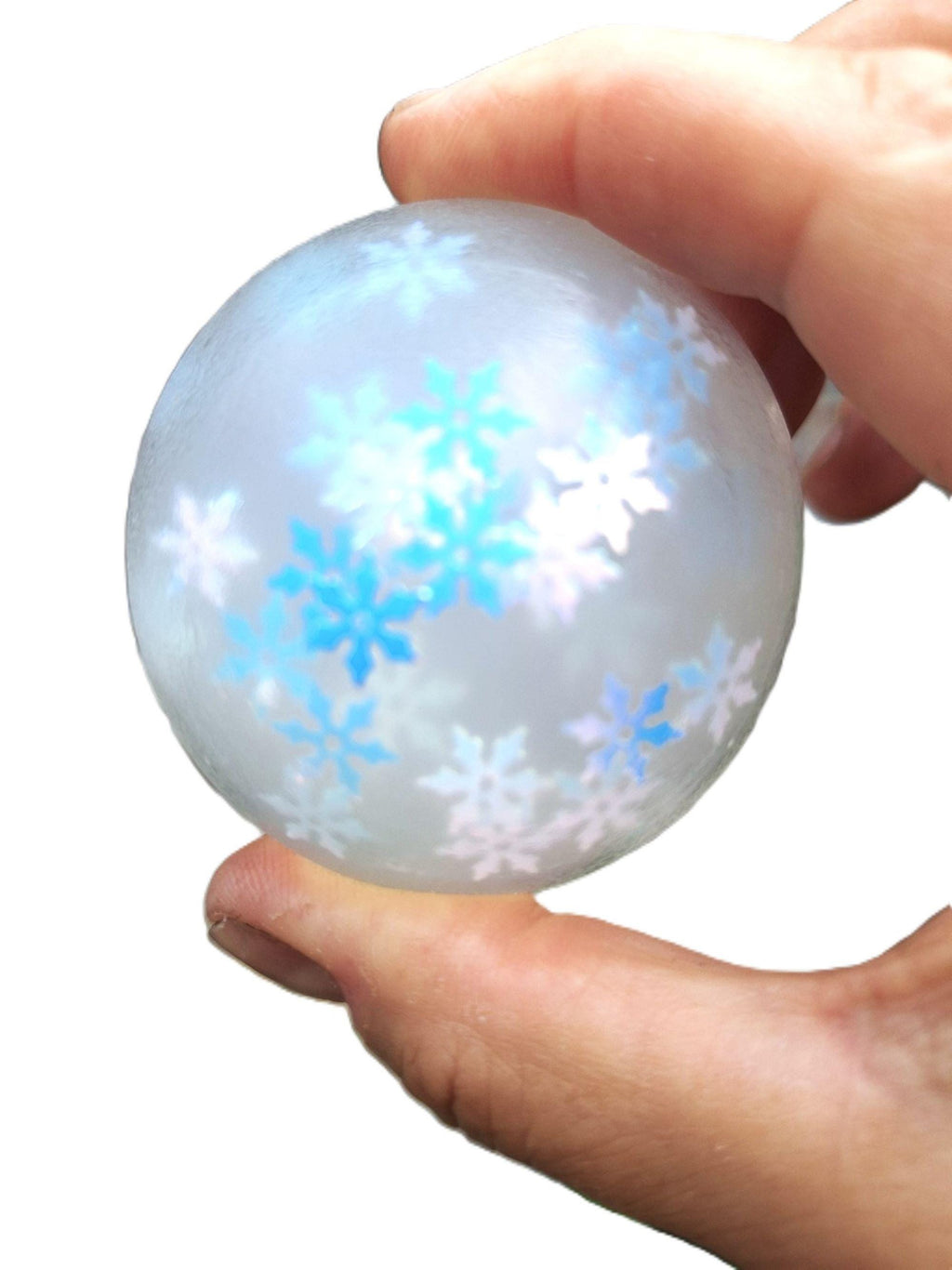 Snowflake Winter Soap Set 6 Clear Vegan Glycerin Rounds, Iridescent, Unscented & Hypoallergenic