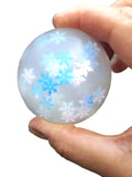 Snowflake Winter Soap Set 6 Clear Vegan Glycerin Rounds, Iridescent, Unscented & Hypoallergenic