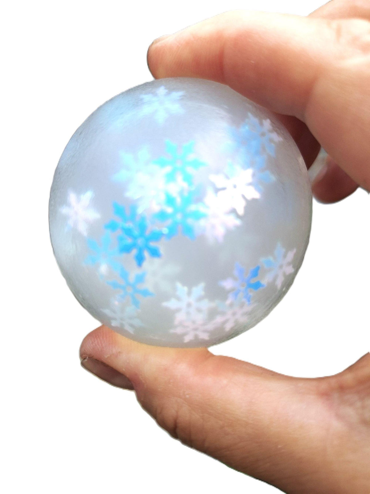 Snowflake Winter Soap Set 6 Clear Vegan Glycerin Rounds, Iridescent, Unscented & Hypoallergenic