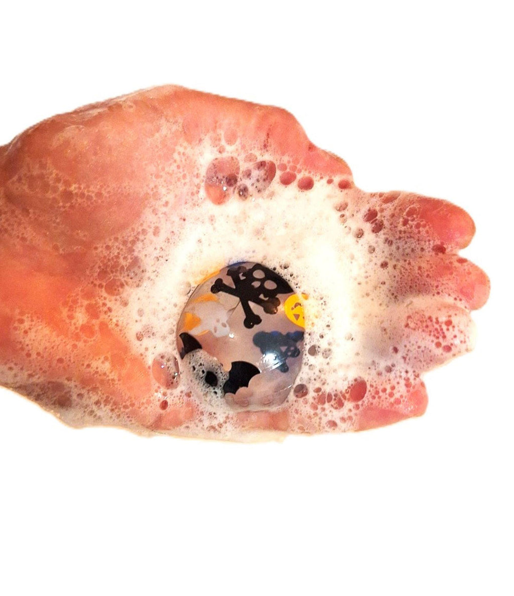 Halloween Clear Glycerin Soap Set 1 Pound of Spooky Unscented Vegan Soaps with Bats, Skulls, Pumpkins & Ghosts