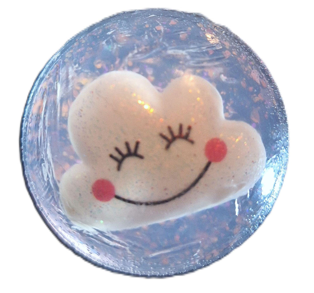 Unicorn Rainbow Magic Soap Set 7 Clear Vegan Glycerin Rounds with Clouds & Stars (Hypoallergenic, Unscented)