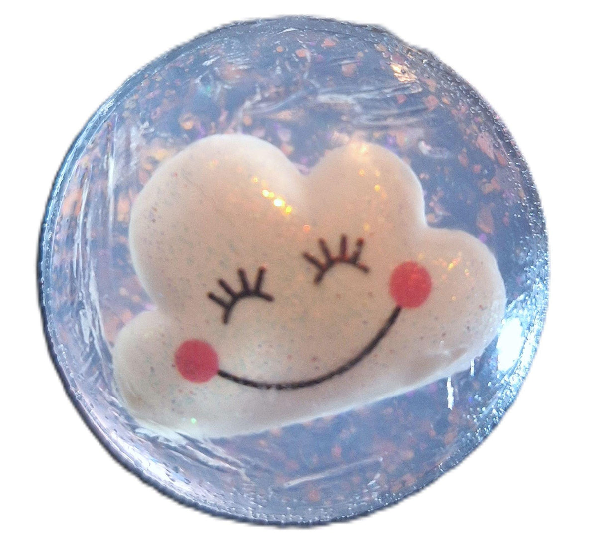 Unicorn Rainbow Magic Soap Set 7 Clear Vegan Glycerin Rounds with Clouds & Stars (Hypoallergenic, Unscented)