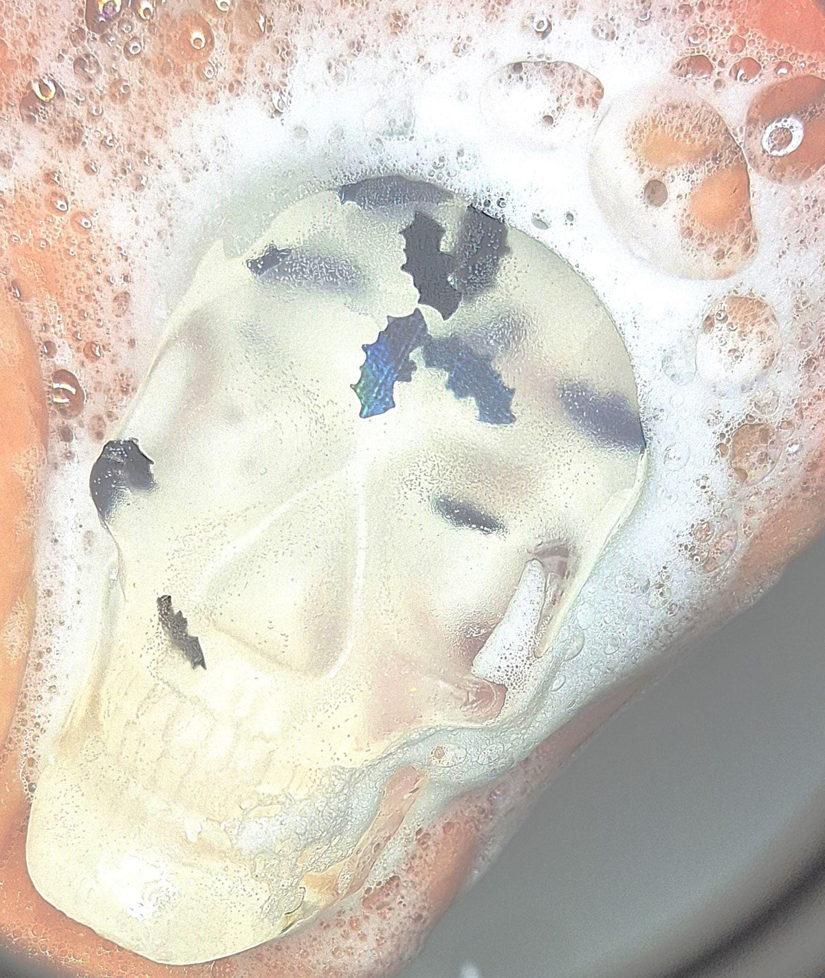 Halloween Soap Gift Set of 6 Skulls and Bats Clear Vegan Glycerin Gluten-Free Hypoallergenic Unscented.