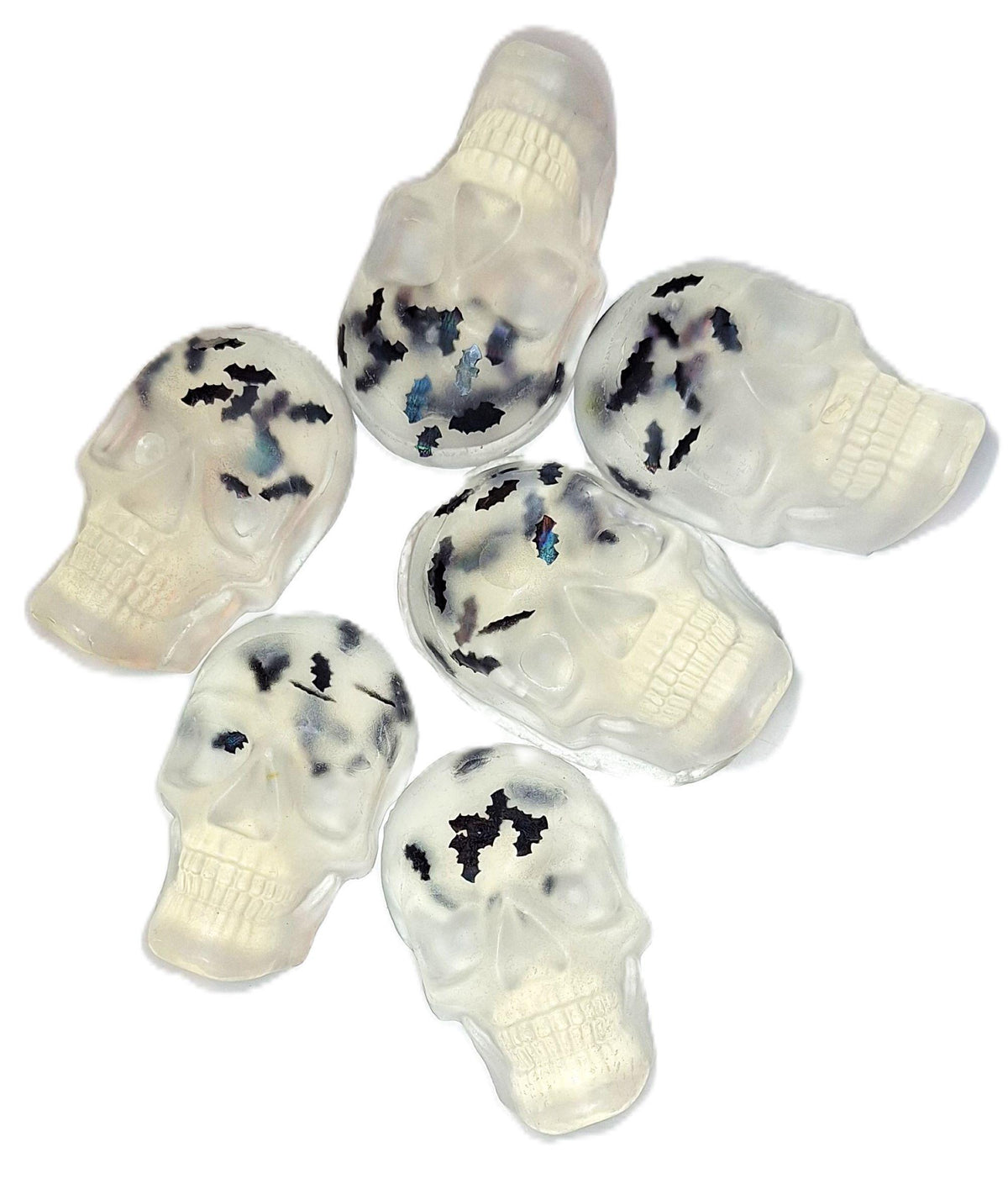 Halloween Skull Soaps Case of 1 LB. Individually wrapped Vegan Hypoallergenic Unscented