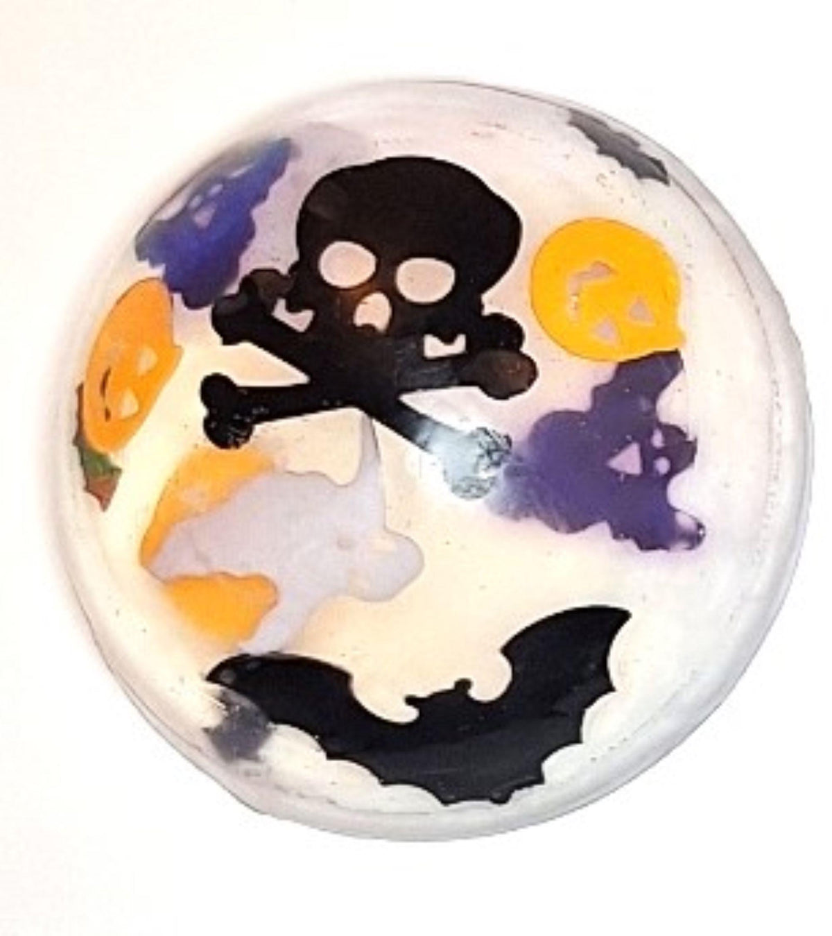Halloween Clear Glycerin Soap Set 1 Pound of Spooky Unscented Vegan Soaps with Bats, Skulls, Pumpkins & Ghosts