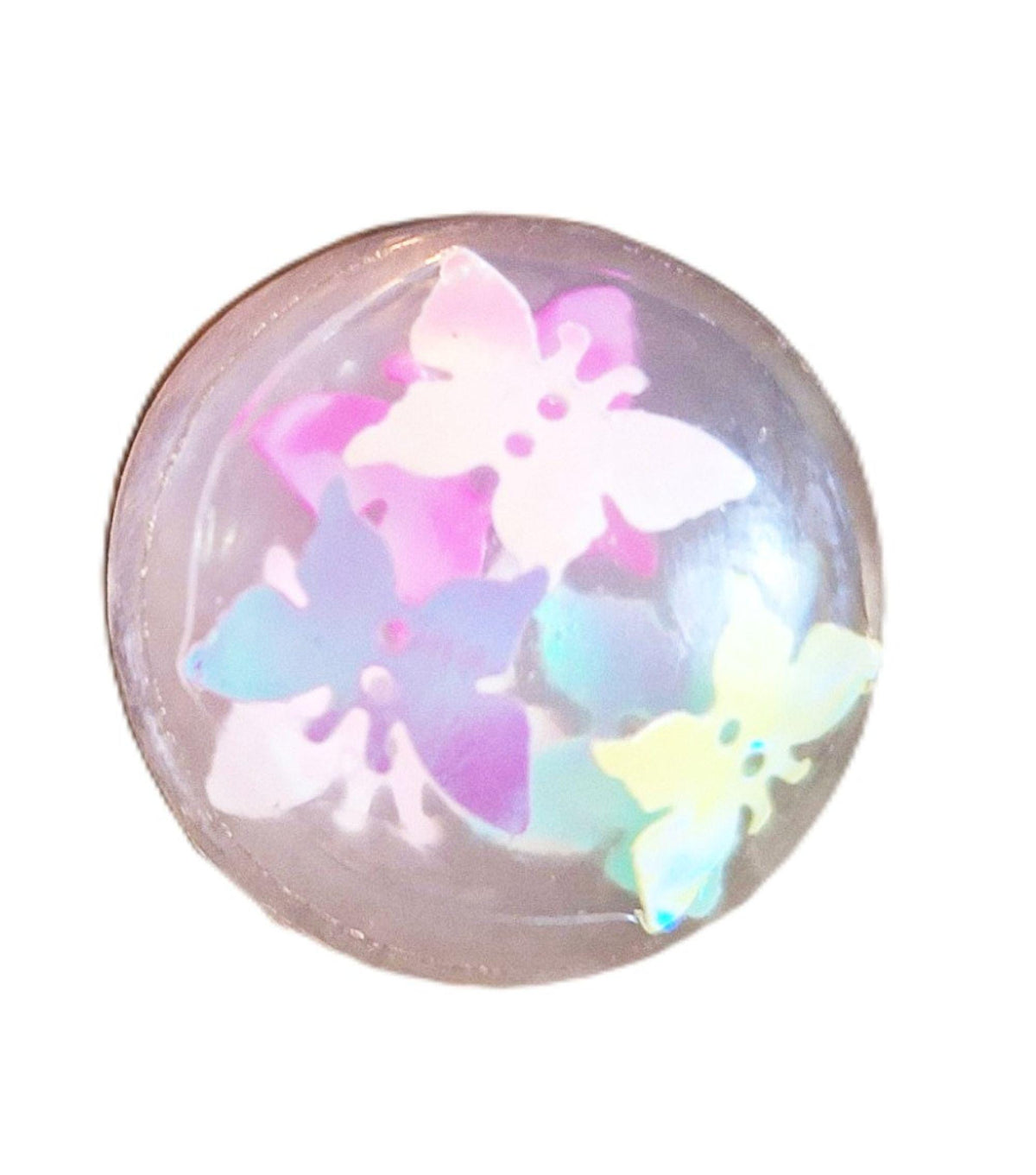 Handmade Butterfly Botanical Soap Set 1 Pound Clear Vegan Glycerin Gift Set Iridescent Butterflies