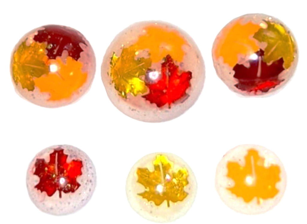 Autumn Leaves Clear Vegan Glycerin Soap Set 1 Pound Unscented Fall Soaps Maple Leaf