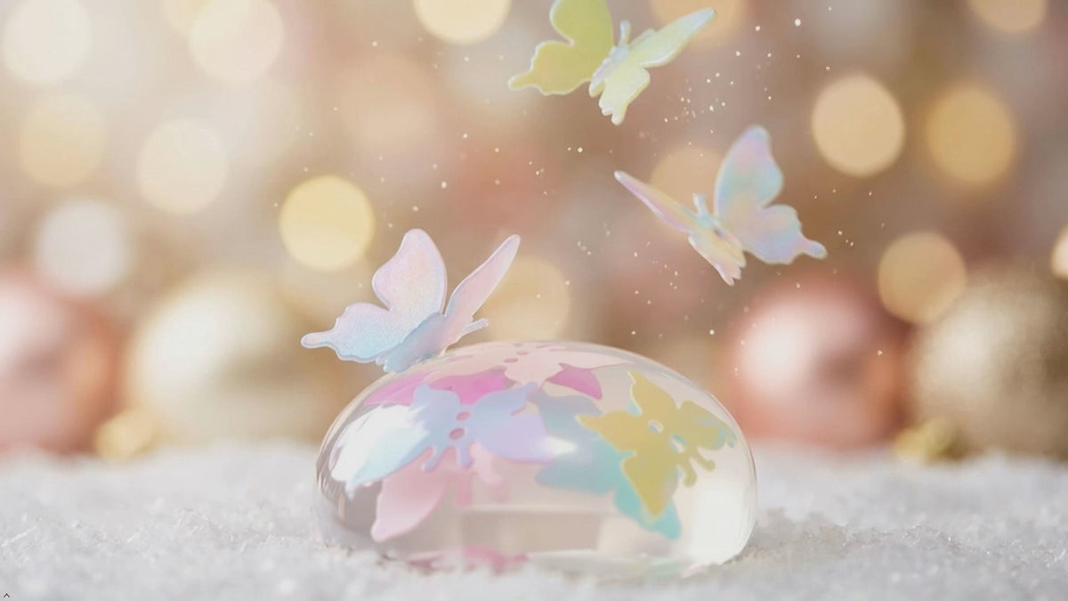 Handmade Butterfly Botanical Soap Set 1 Pound Clear Vegan Glycerin Gift Set Iridescent Butterflies