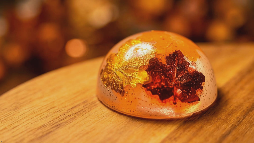 Autumn Leaves Clear Vegan Glycerin Soap Set 1 Pound Unscented Fall Soaps Maple Leaf